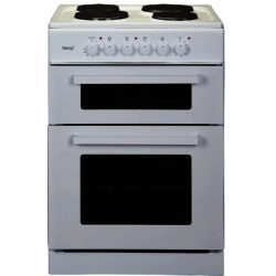 Teknix TK60TEW 60cm Twin Cavity Electric Cooker in White